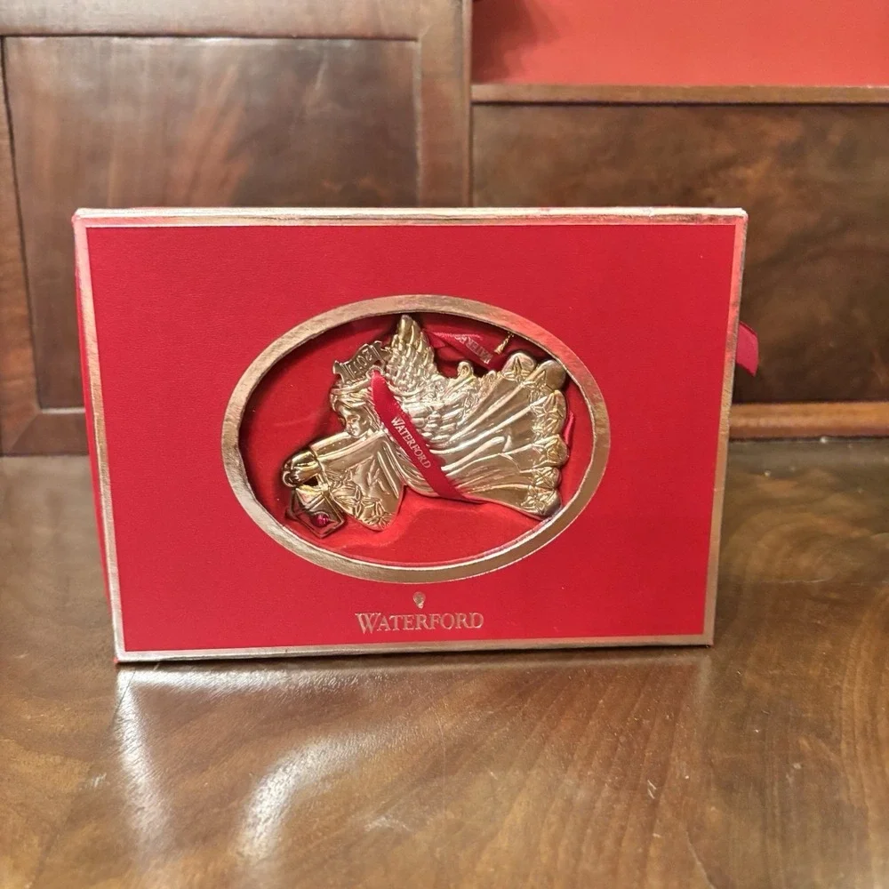 Waterford 2011 Angel Christmas Ornament Silver Tone w/ Box‎ Holiday Decor